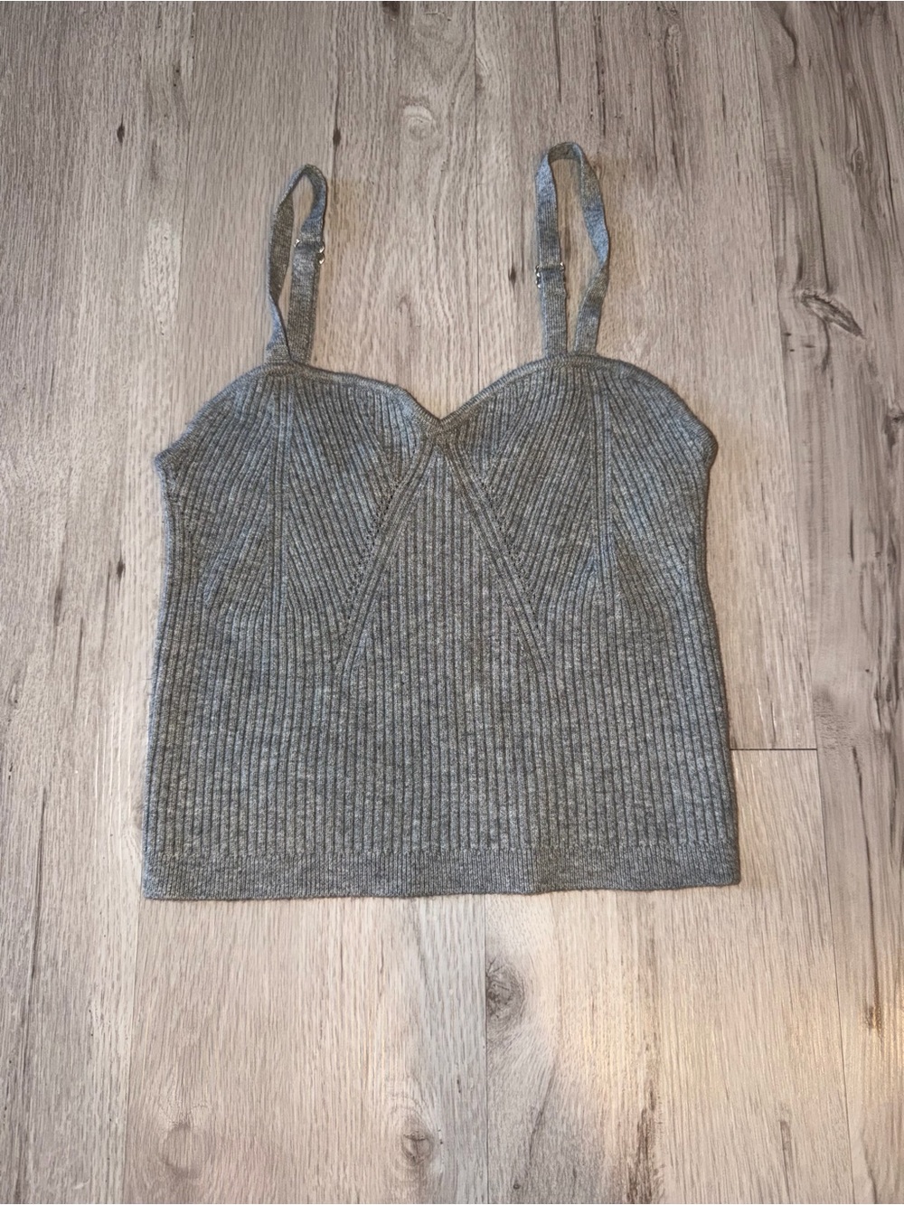 Ribbed Knit Cami Cropped Tank Top